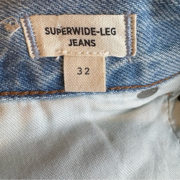 Madewell Superwide-Leg Jeans in Cather Wash: Button-Front Edition Size 32 NQ161 - Picture 10 of 11